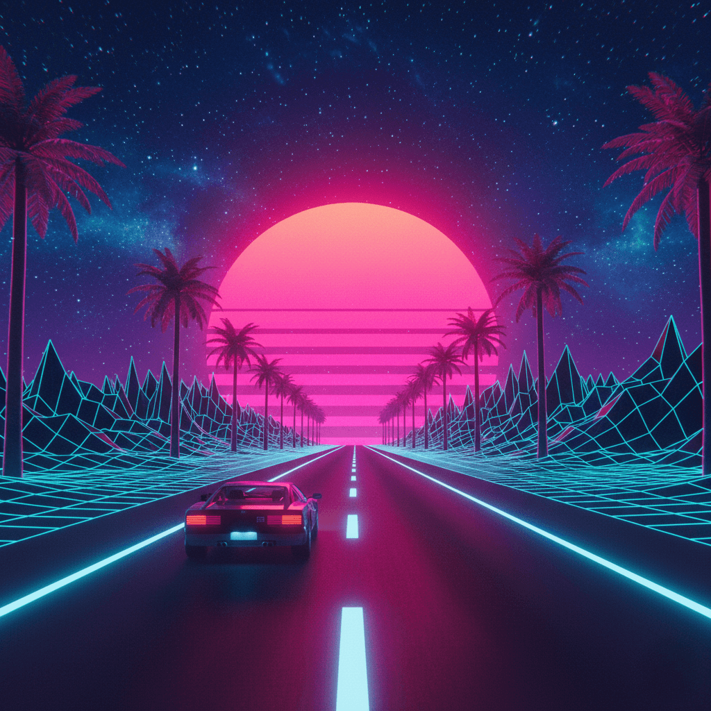 AI Synthwave Aesthetic Generator - 80s Retro AI Art